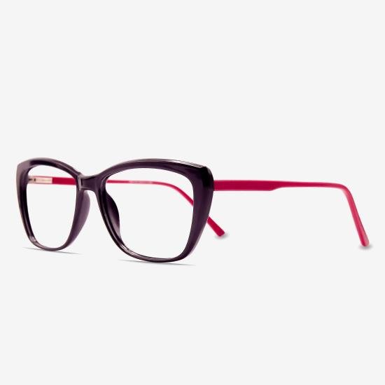 Red Black Oversize Full Rim Rectangle